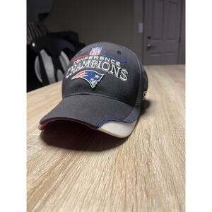 New England Patriots Hat Cap Strapback NFL Football Conference Champs Adjustable
